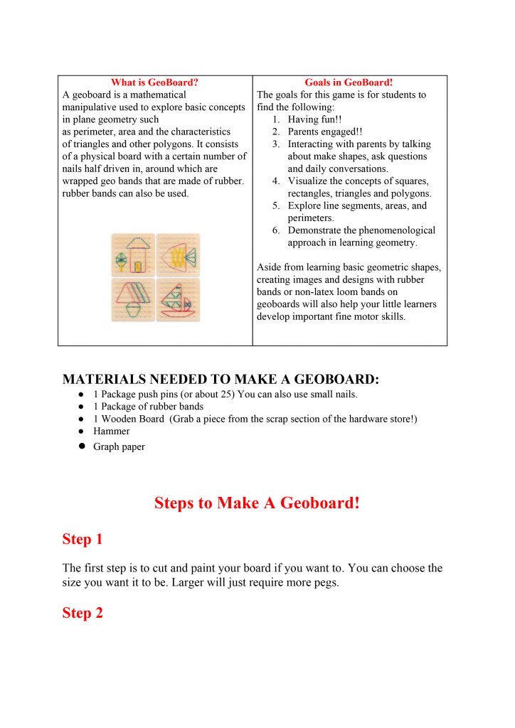 Make a GeoBoard!
